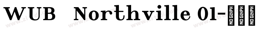 WUB   Northville 01字体转换